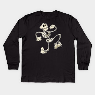 Keep on Truckin' Skeleton Kids Long Sleeve T-Shirt